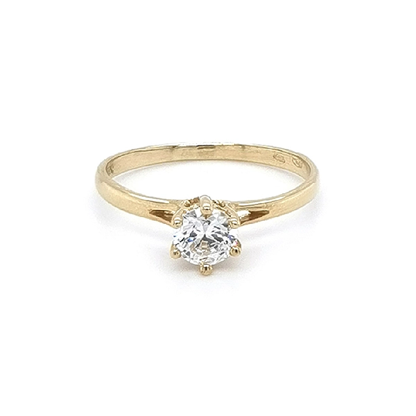 Gold Verlobungsring mit Zirkon