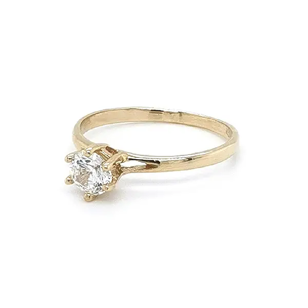 Gold Verlobungsring mit Zirkon