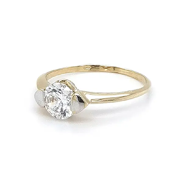 Gold Verlobungsring mit Zirkon