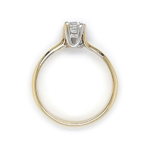 Verlobungsring mit Zirkon aus kombiniertem Gold
