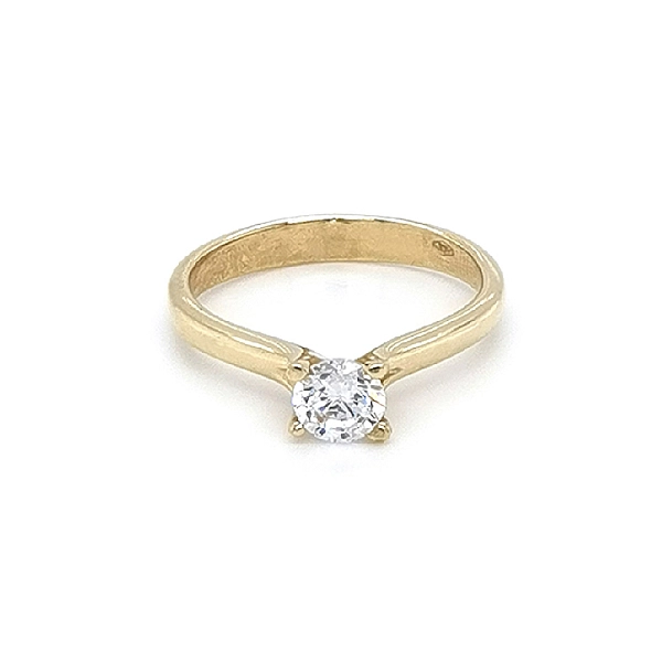 Gold Verlobungsring mit Zirkon