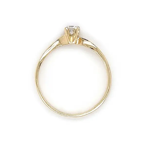 Gold Verlobungsring mit Zirkon