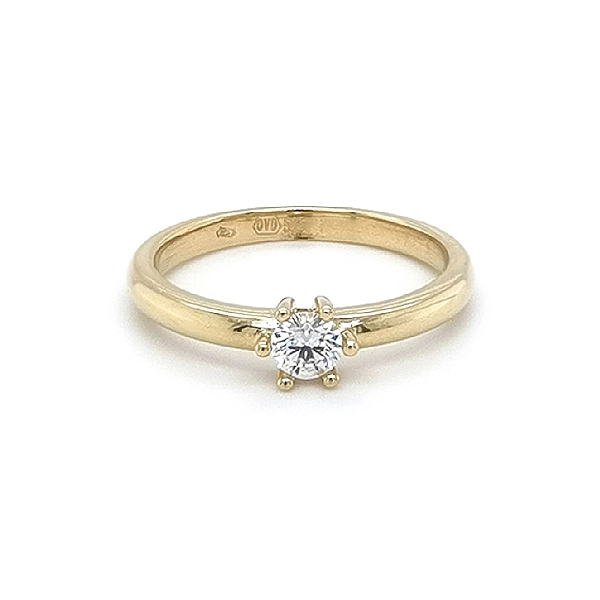Gold Verlobungsring mit Zirkon