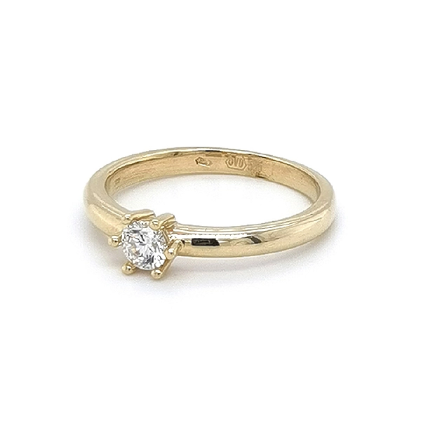 Gold Verlobungsring mit Zirkon