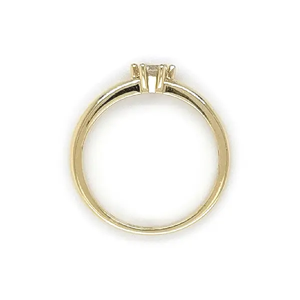 Gold Verlobungsring mit Zirkon