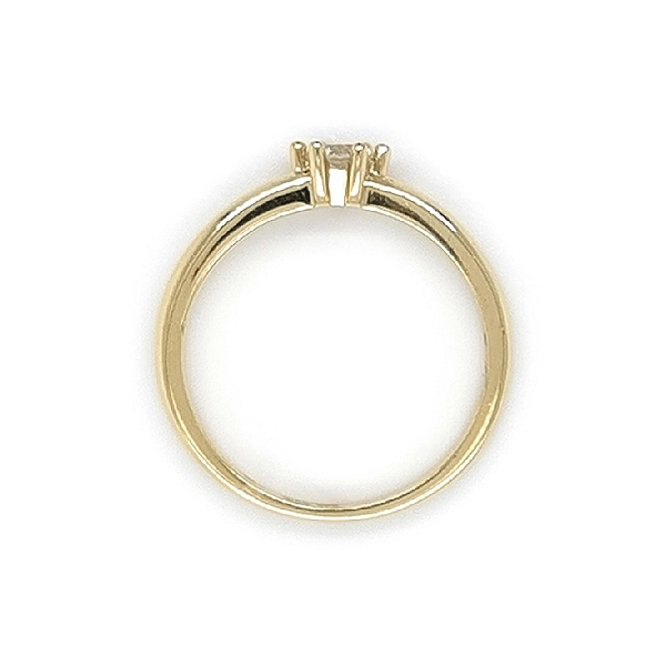 Gold Verlobungsring mit Zirkon