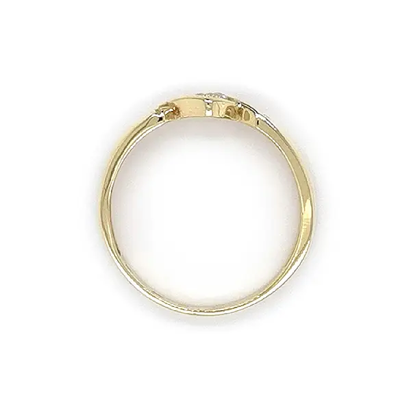 Gold Verlobungsring mit Zirkon