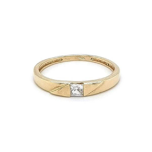 Gold Verlobungsring mit Zirkon