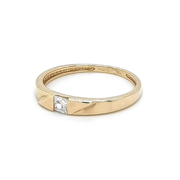 Gold Verlobungsring mit Zirkon