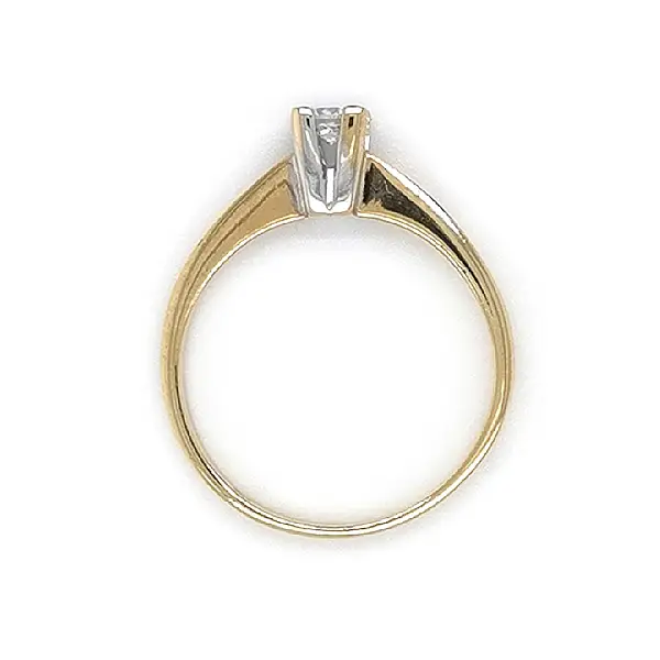 Verlobungsring mit Zirkon aus kombiniertem Gold