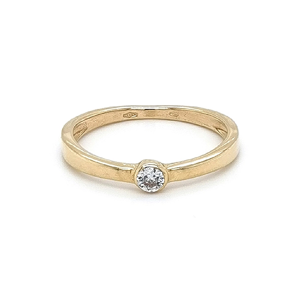 Gold Verlobungsring mit Zirkon