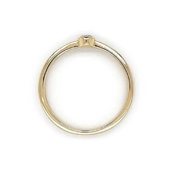 Gold Verlobungsring mit Zirkon