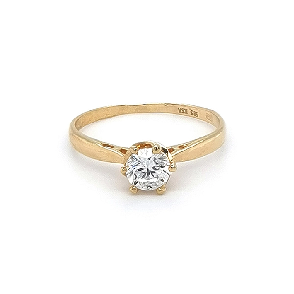 Gold Verlobungsring mit Zirkon