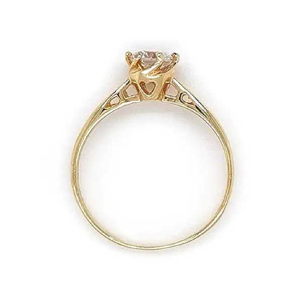 Gold Verlobungsring mit Zirkon