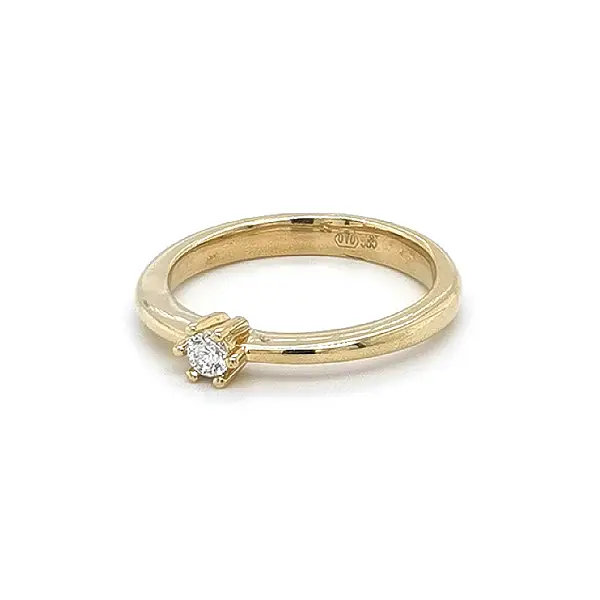 Gold Verlobungsring mit Zirkon