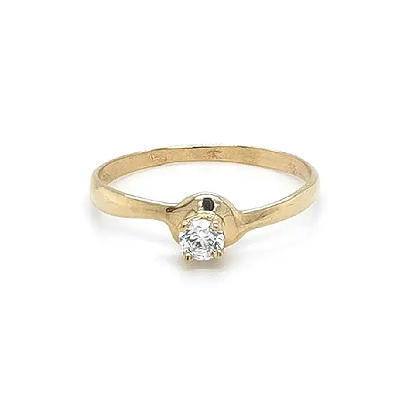 Gold Verlobungsring mit Zirkon