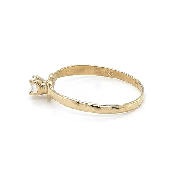 Gold Verlobungsring mit Zirkon