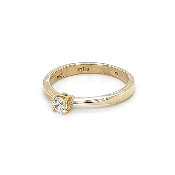 Gold Verlobungsring mit Zirkon