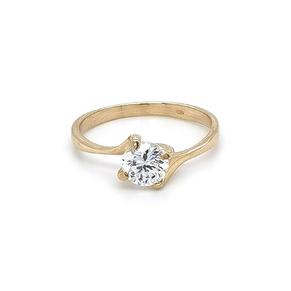 Gold Verlobungsring mit Zirkon