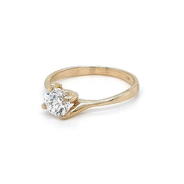 Gold Verlobungsring mit Zirkon