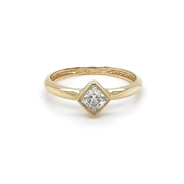 Gold Verlobungsring mit Zirkon