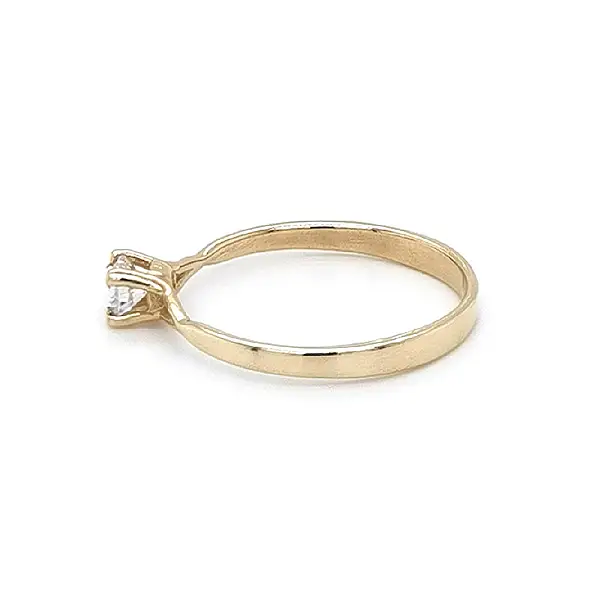Gold Verlobungsring mit Zirkon