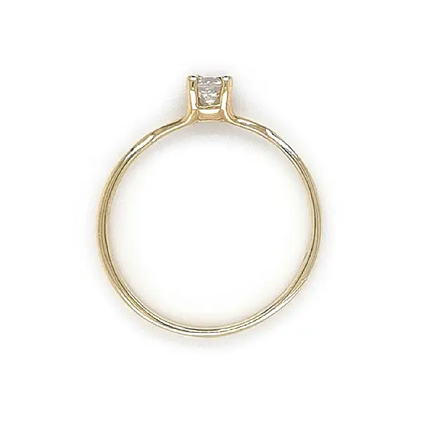 Gold Verlobungsring mit Zirkon