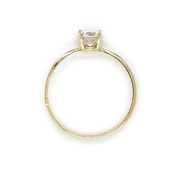 Gold Verlobungsring mit Zirkon