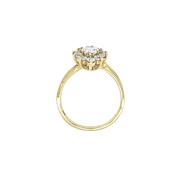 Goldring mit Zirkonen