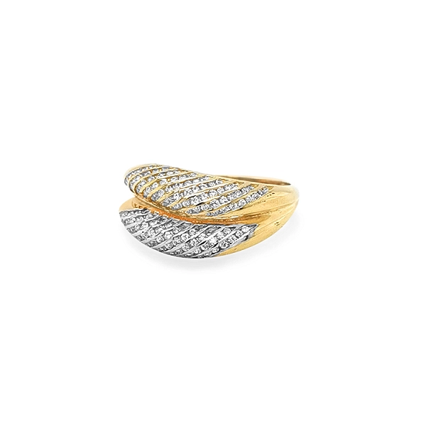 Goldring mit Zirkonen