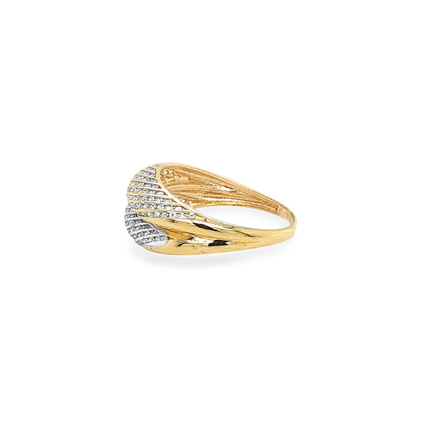 Goldring mit Zirkonen