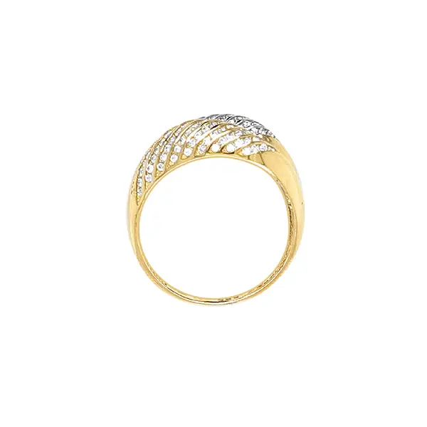 Goldring mit Zirkonen