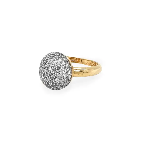 Goldring mit Zirkonen