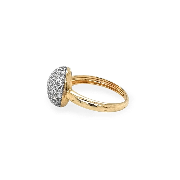Goldring mit Zirkonen
