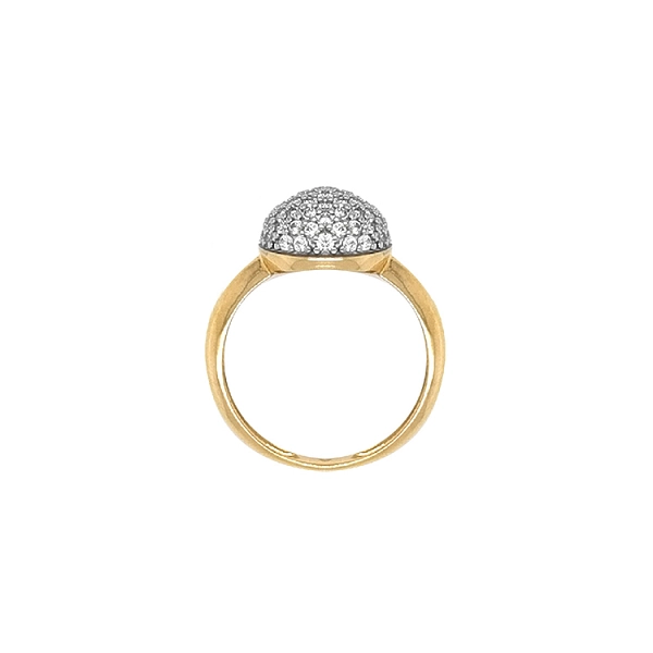 Goldring mit Zirkonen
