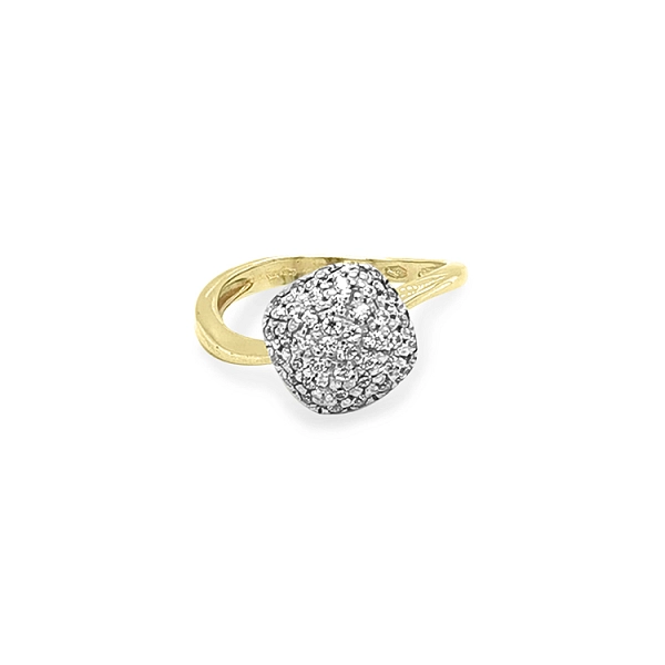 Goldring mit Zirkonen