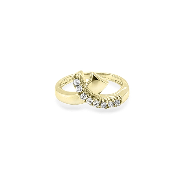Goldring mit Zirkonen