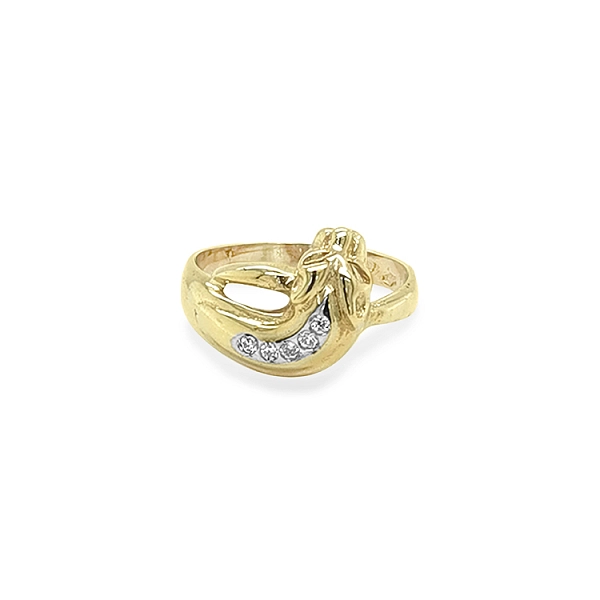 Goldring mit Zirkonen