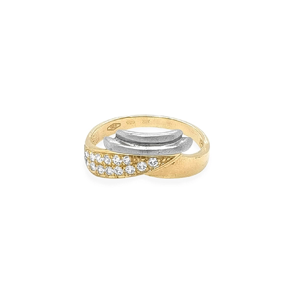 Goldring mit Zirkonen
