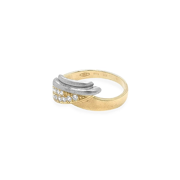 Goldring mit Zirkonen