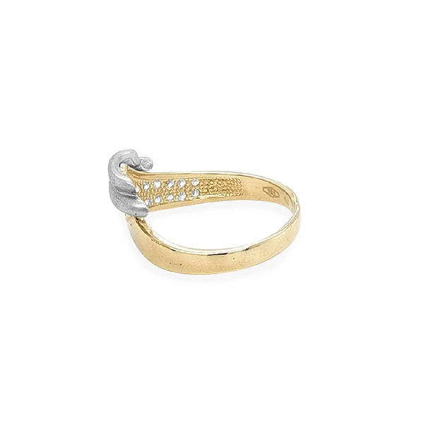 Goldring mit Zirkonen