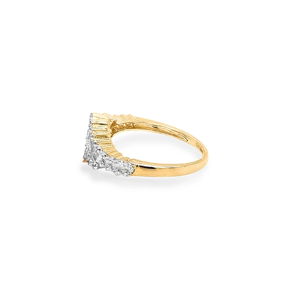 Goldring mit Zirkonen