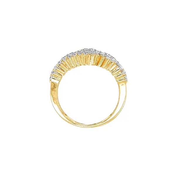 Goldring mit Zirkonen