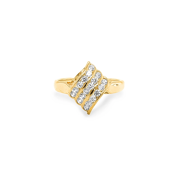Goldring mit Zirkonen