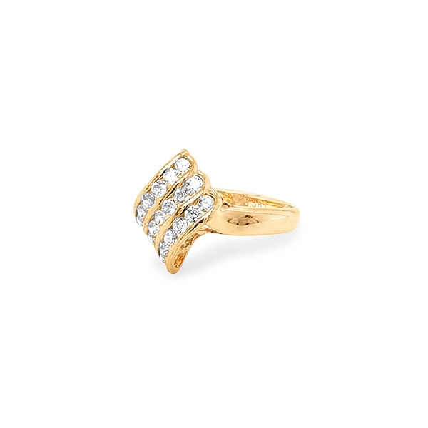 Goldring mit Zirkonen