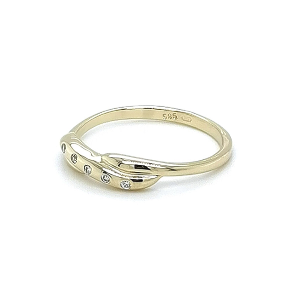 Goldring mit Zirkonen