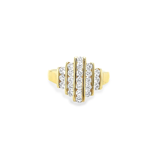 Goldring mit Zirkonen