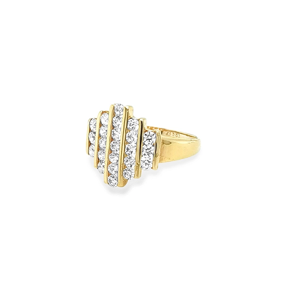 Goldring mit Zirkonen