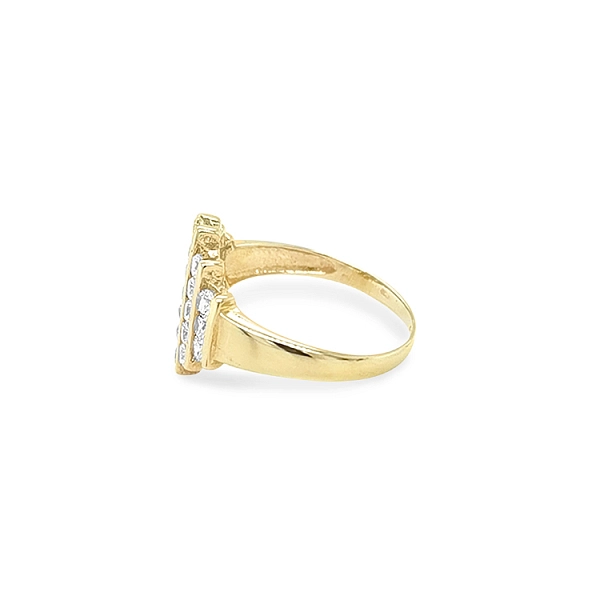 Goldring mit Zirkonen
