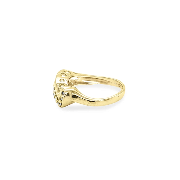 Goldring mit Zirkonen